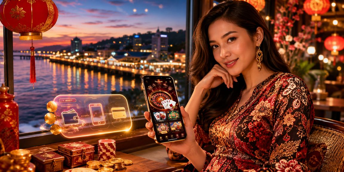 Paparan aplikasi mudah alih 190e dengan motif batik Malaysia untuk akses pertaruhan bola sepak
