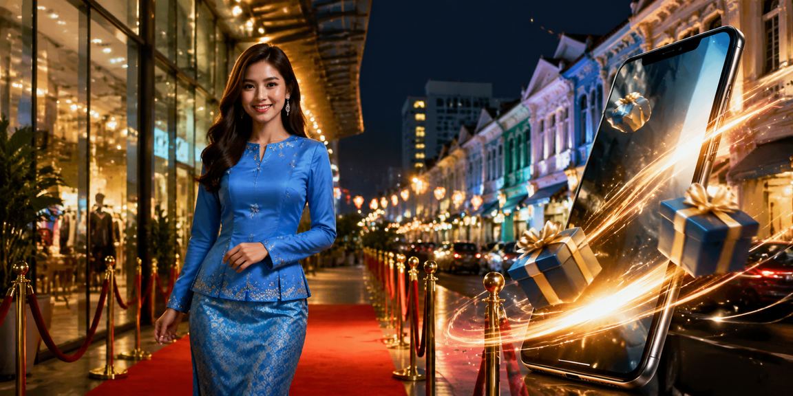 Pemain wanita dari Pulau Pinang dalam baju kurung membuat deposit ke akaun VIP 190e